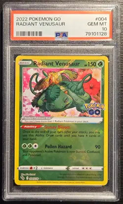 ⭐PSA 10 Radiant Venusaur 004/078 ⭐Pokemon GO TCG - Image 1