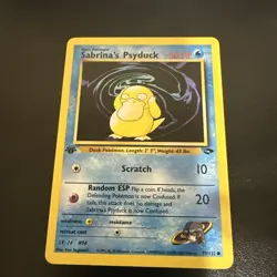 Sabrina's Psyduck 1st Edition 99/132 NM Gym Challenge Regular Common Pokemon TCG - Image 1