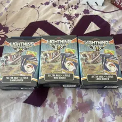New Sealed Pokemon Lightning Power Box1 Ultra Rare 14Foil 1 Mini Binder lot of 3 - Image 1