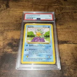 Pokemon Base Set Shadowless Squirtle 63/102 - PSA 7 NM! WOTC Original! - Image 1