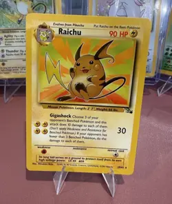 Pokemon Raichu Fossil 29/62 Rare Unlimited Stage 1 90 HP Gigashock EN - Image 1