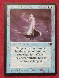 Magic The Gathering LEGENDS SPECTRAL CLOAK blue card MTG - Image 1
