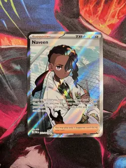 Pokemon TCG Naveen Trainer Supporter Full Art Holo EN 112/088 - Image 1