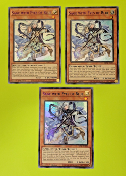 Yu-Gi-Oh Sage with Eyes of Blue Ultra Rare (Blue 1st Ed LDS2-EN011 Nm 3 card lot - Image 1