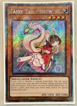 Fairy Tail - Snow 1st Edition Platinum Secret Rare RA04-EN269 Yu-Gi-Oh! - Image 1