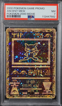 2000 Pokemon Ancient Mew PSA 7 NM Pokemon Movie Game Promo Double Holo Card - Image 1
