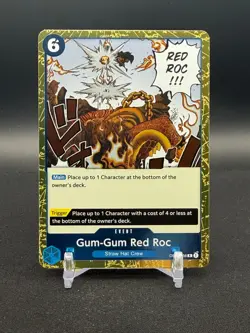 One Piece Kingdoms Of Intrigue Gum-Gum Red Roc OP04-056 English - Image 1