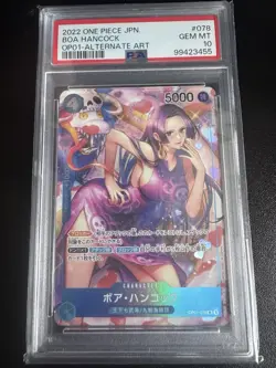 ONE PIECE OP01-ROMANCE DAWN BOA HANCOCK #078 ALT ART PSA 10 - Image 1