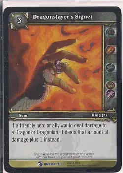 World of Warcraft TCG - Dragonslayer's Signet #21 - Onyxia Foil - Image 1