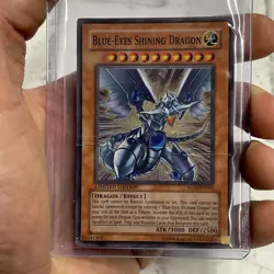 Rare Blue Eyes Shining Dragon MOV-EN001 Limited Edition Yu-Gi-Oh! Foil HP Card - Image 1