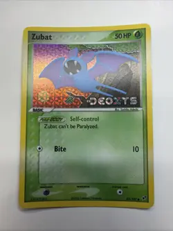 LP Zubat 83/107 EX Deoxys Stamped Reverse Holo Common Pokemon TCG Card - Image 1