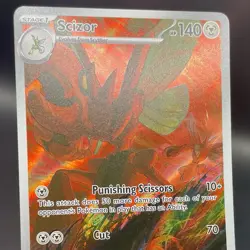 Scizor 205/197 Obsidian Flames Illustration Rare Full Art Holo Pokemon Card NM/M - Image 3