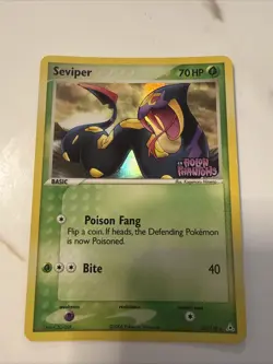 Seviper 32/110 Stamped Holo Rare EX Holon Phantoms Pokemon Card - Image 1
