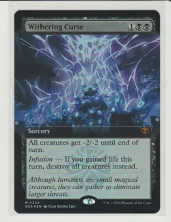 Withering Curse - Extended Art Foil Mythic MtG Card SOS 330 - Image 1