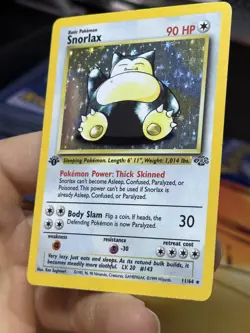 1st Edition Snorlax 11/64 Jungle 1999 Holo Rare WOTC Pokemon Card TCG - Image 5