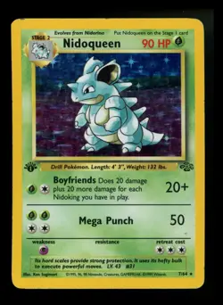 #2 1st Edition Nidoqueen 7/64 Jungle 1999 Holo Rare WOTC Pokemon Card TCG - Image 1