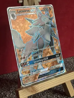 Lycanroc GX 136/147 Sun & moon Burning Shadows Full Art Rare Pokemon Card - MP - Image 3