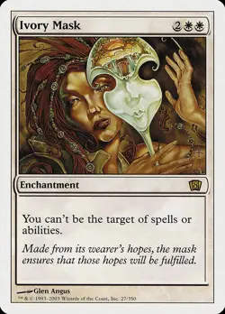 Ivory Mask 8th Edition NM White Rare MAGIC THE GATHERING MTG CARD ABUGames - Image 1