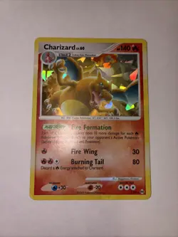 Pokemon TCG Charizard LV.60 Platinum Arceus Holo Rare Card 1/99 - Image 1