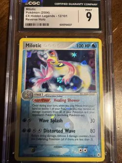 PSA 9 Milotic 12/101 Reverse Foil Hidden Legends EX Pokemon Card MINT - Image 1