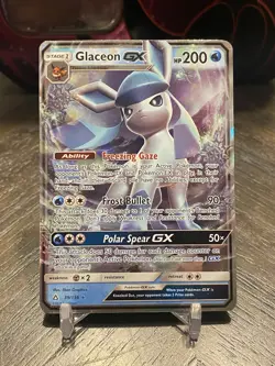Glaceon GX 39/156 Ultra Prism Ultra Rare Holo Pokemon Card LP - Image 1