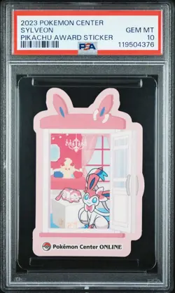 Sylveon Pokemon Center Card Sticker Pikachu Award Delivery! Japanese PSA 10 - Image 1