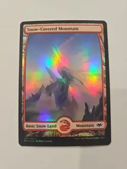 MTG Snow-Covered Mountain Foil Modern Horizons 253/254 Magic The Gathering - Image 1