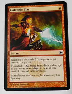 Galvanic Blast MTG, Scars of Mirrodin, Red Instant, LP - Image 1