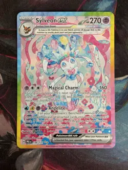 Pokemon SV Prismatic Evolutions Sylveon EX SIR 156/131 Special Illustration Rare - Image 1