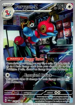 Pokemon TCG Porygon-Z 214/182 Paradox Rift IR Illustration Rare NM Holo Card - Image 1
