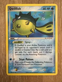 Qwilfish 27/109 Rare Ex Team Rocket Returns Pokemon TCG Non Holo MP - Image 1