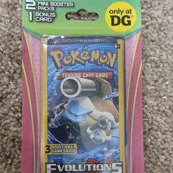 Pokemon TCG Evolutions Booster Pack Lot: 2 Mini Packs + Bonus Card 7 Cards - Image 1