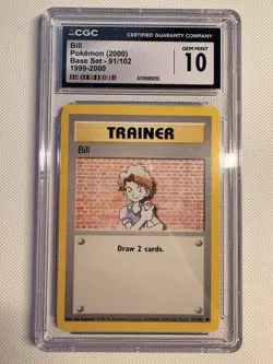 Pokemon Bill 91/102 Base Set 1999 - CGC 10 Gem Mint – WOTC Trainer Karte - Image 1