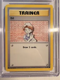 Pokemon Bill 91/102 Base Set 1999 - CGC 10 Gem Mint – WOTC Trainer Karte - Image 2