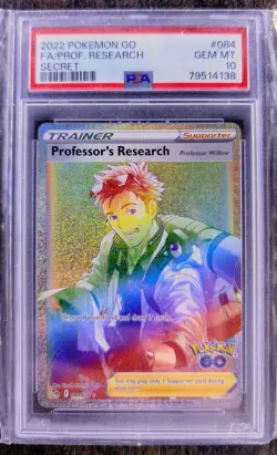 Pokemon TCG Professor's Research Pokemon Go 084/078 Secret Rare PSA 10 Gem Mint - Image 1
