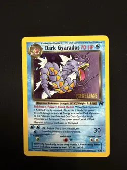 Pokemon TCG Dark Gyarados 8/82 Team Rocket Prerelease Holo Rare English 70 HP - Image 2