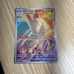 Pokemon TCG Rapidash - 189/182 Holofoil SV10: Destined Rivals Illustration Rare - Image 1