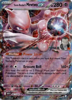 Team Rocket's Mewtwo ex - 081/182 SV10: Destined Rivals Pokemon Card TCG - Image 1