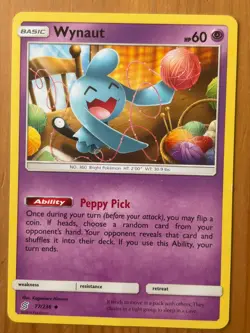 Wynaut 77/236 Regular Uncommon MP - Unified Minds 2019 - Pokemon TCG - Image 1