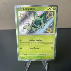 2024 Pokemon SCARLET&VIOLET BLACK STAR PROMO SHINY RARE HOLO SPRIGATITO NM - Image 1