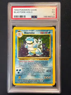 PSA 5 Blastoise Holo #2 – 1999 Pokemon Base Set - Image 1