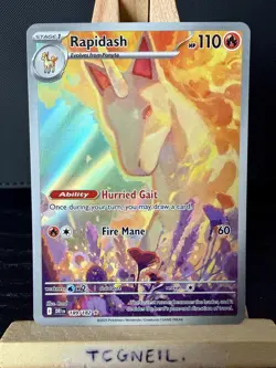 Rapidash 189/182 - Pokemon Destined Rivals DRI SV10 - Illustration Rare IR - NM - Image 1