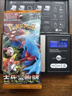 Heavy 8.66g Pokemon Sealed Ancient Roar Sv4k Japanese Booster Pack - Image 1