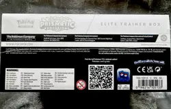 Pokemon Scarlet & Violet Prismatic Evolutions ETB (Factory Sealed) - Image 5
