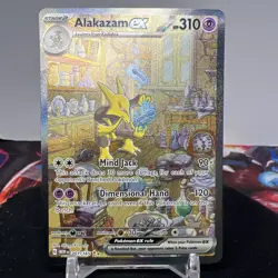 Pokemon TCG Alakazam EX 201/165 S&V 151 Special Illustration Rare NM Condition - Image 1