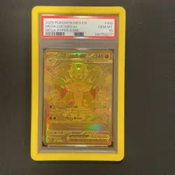 Pokemon 2025 Mega Lucario ex 188 Gold Hyper Rare Mega Evolution English PSA 10 - Image 1