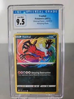 2021 SHINING FATES POKEMON YVELTAL AMAZING RARE 46/72 CGC Gem Mint 9.5 - Image 1