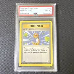 Pokemon TCG Gust of Wind Trainer Base Set 1999 PSA 8 93/102 Common English - Image 1
