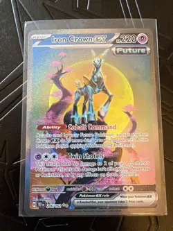 Pokemon TCG Iron Crown EX Scarlet & Violet Temporal Forces 206/162 SIR NM - Image 1