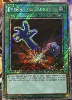 Yugioh Premature Burial Platinum Secret Rare RA03 - Image 1